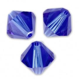SW/28 - 3mm toupie  Majestic Blue  / Par 50 pièces - High Quality Crystals