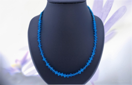 Ketting Blauwe kralen  (K-107)