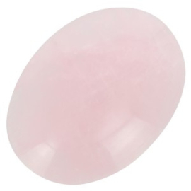 Rozenkwarts cabochon ovaal 25 x 18 mm / Per stuk / KD29