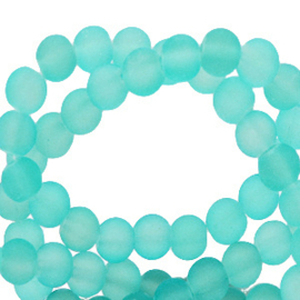 Perles en verre 6 mm mat Turquoise/ 50 pièces / KD67393