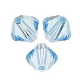 SW/34 - 3mm Toupie Aquamarine / Par 50 pièces - High Quality Crystals