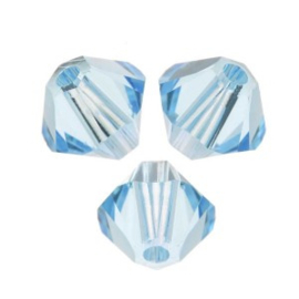 SW/34 - 3mm Swarovski  Bicone 5328 Aquamarine / Per 50 stuks