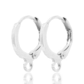 Crochets Boucles d'oreilles Couler Argent 12mm / 4 pièces / KD62666