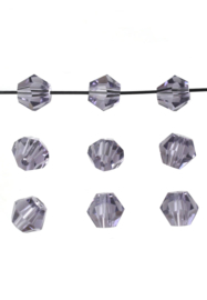 Bicones Lilapaars  Kristal Facet 4mm / 100 stuks / KD20010