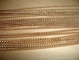 Fijne schakelketting Goudkleur  2,5mm / 60cm / KD1001