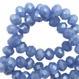 Blauw Pearl shine 6x4mm / 100 stuks / KD56359