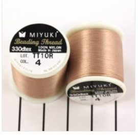 Miyuki Nylon Rijgdraad B - 0.25 -  Beige  - 50 meter - Nummer 4