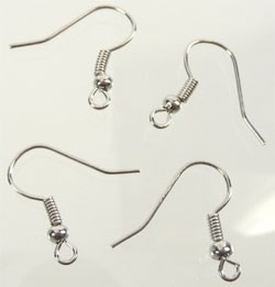 Crochets boucles d'oreilles, nickel, 20x18mm  / 30 pièces / K246A