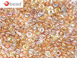 O bead Brown Rainbow 2x4mm / 5 grammes / KD61048