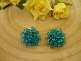 Boucles d’oreilles clips Bleu (O-105)