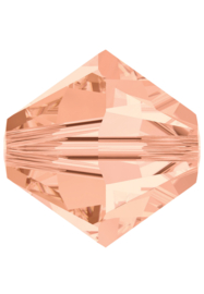 SW/136 - 4mm Toupie Light Peach / Par 50  pièces - High Quality Crystals