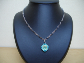 Ketting met High Quality Crystals,  schakelketting (K-48)