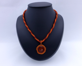 Ketting Oranje/bruin  (K-124)