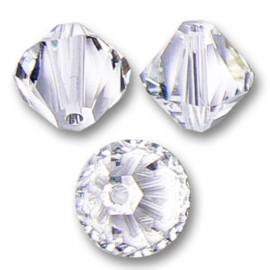 SW/4 - 3mm  Swarovski Bicone  5328  Crystal  /  Per 50  stuks