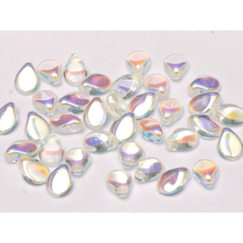 Pip bead 5x7mm Crystal AB / 20 stuks / KD13941