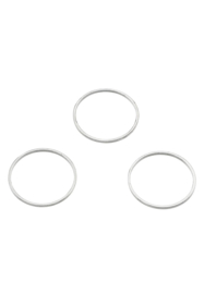 Ronde ringen zilverkleur 25mm / per stuk / KD27940