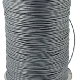 Cordon cire Gris moyen 1mm / ± 5 mètres/K249