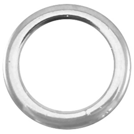 Metaal dichte ring 18 mm Antiek Zilver / 2 stuks / KD23282