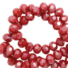 Rouge Burgundy  4x3mm / Cordon +/- 140 pièces / KD72247