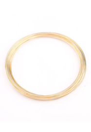 Bracelet spirale en métal fil mémoire Ø 60mm /doré/, 0,6mm d'épaisseur / 20 spires / KD25095