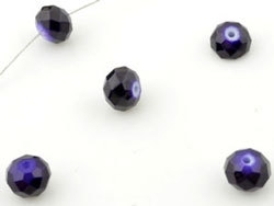 Violet Rondel Facettes / 10x8mm / 20 pcs / KD12612