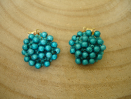 Boucles d’oreilles clips Turquoise (O-102)