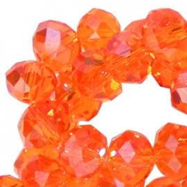 Oranje Kristal Facet 4x3mm / 50 stuks / KD835