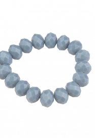 Facettes Gris-bleu rondel  10x8mm / 20 pcs / KD647