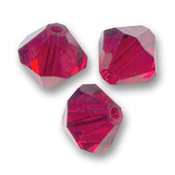 SW/132 -  4mm  Swarovski Bicone 5328  Siam  / 50  stuks