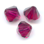 SW/1 - 3mm  Swarovski Bicone  5328 Ruby  /  Per 50 stuks