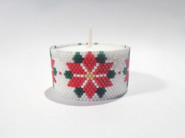 Pattern Tea light Cover Poinsetta