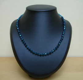 Ketting Azure Blauw met facetten  (K-171)