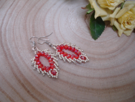 Boucles d'oreilles Rouges Or (O-53)