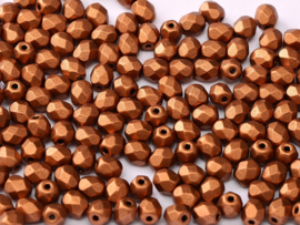 Copper Fire Polished  4mm / 100 stuks / KD127
