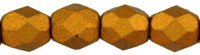 Matte - Metallic Goldenrod Fire Polished  4mm  / 100 stuks / KD738