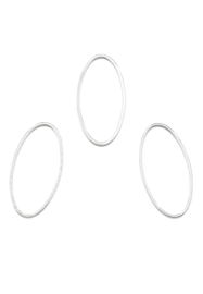 Ovale ringen 31x15mm , zilverkleur / per stuk / KD27943
