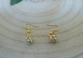 Boucles d'oreilles  Strass  d'oré-108)