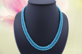 Collier fin Bleu Turquoise (K-105)