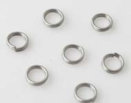 6mm Dubbel ringetjes, 0,7mm  Nikkelkleur / 5 gram / K165