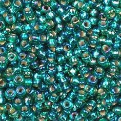 Miyuki Rocaille  11/0  Nr 1017 - 10 gram / Silverlined ab emerald