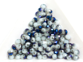 Gris /Bleu -violet  3x4mm / ± 100 pcs / KD509