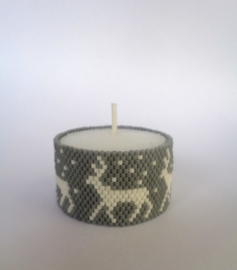 Pattern Tea light Cover Reindeer