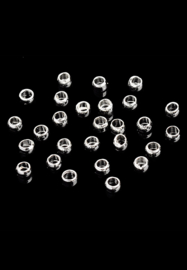 Perles à écraser 2x1,3mm / couleur argent / 5 grammes / K24750