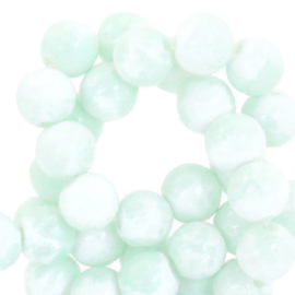 Turquoise Blanc Mélangé 4mm / 50 pièces / KD43264