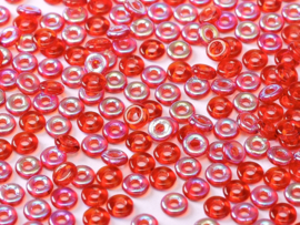 O bead  Crystal Red AB 2x4mm / 5 gram / KD61045