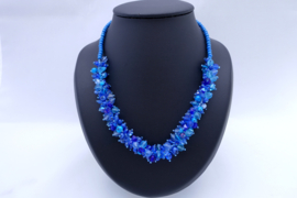 Ketting Blauwe tinten  (K-114)