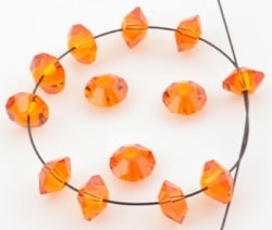 Facettes orange Cristal 3x2.5mm / 50 pcs / KD13231