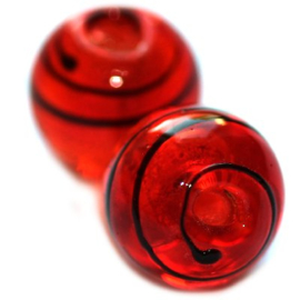 Rouge Italian style 12mm / par pièce / KD2281