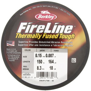 Fireline  Fused braid 0.15 mm (18LB);  8,3kg  Smoke x150 m