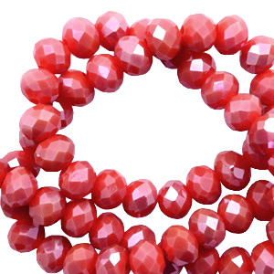 Rouge  Pearl Shine 4x3mm / ± 150 pièces / KD51623